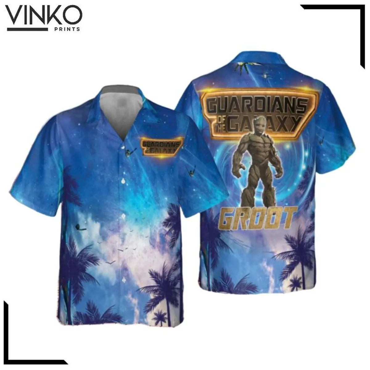 Groot Guardians Of The Galaxy Universe Hawaiian T-Shirt –【Sale Off】On Vinko  Prints