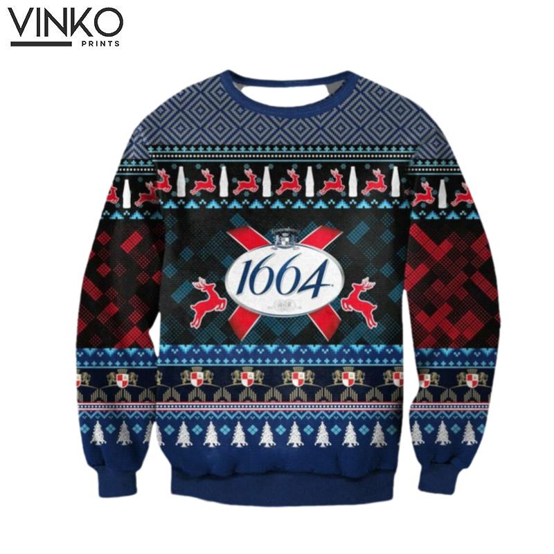 1664 White Beer Christmas Ugly Christmas Sweater