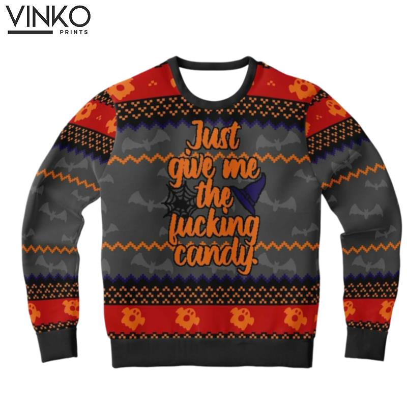 2022 Give Me The F Candy Unisex Holiday Ugly Christmas Sweater