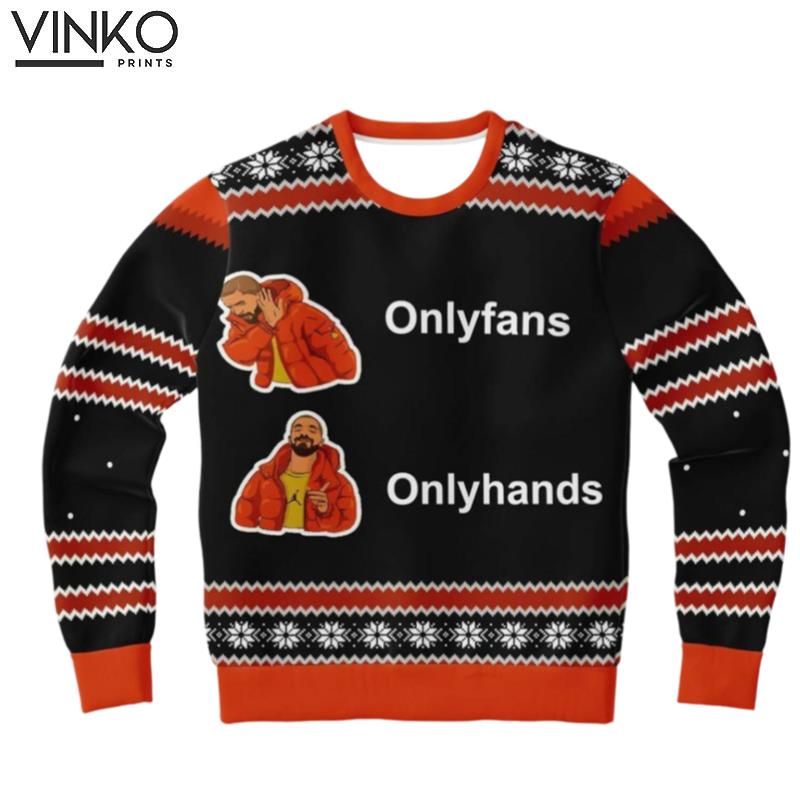 2022 OnlyfansOnlyhands Ugly Christmas Sweater