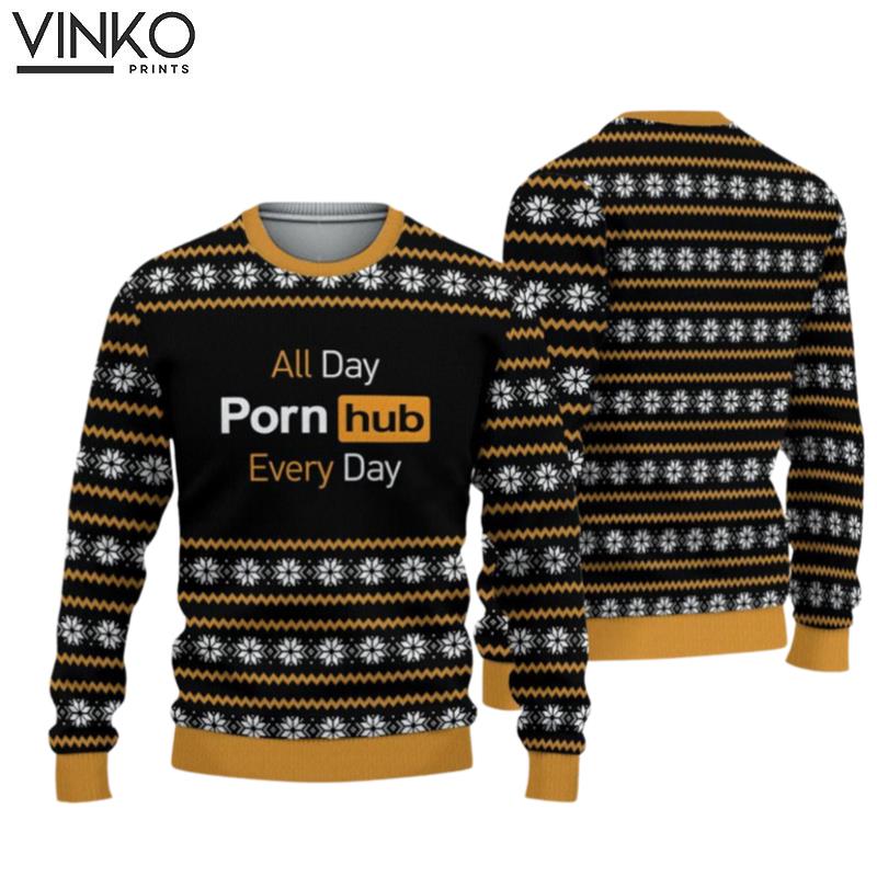 2022 Pornhub Every Day Ugly Christmas Sweater