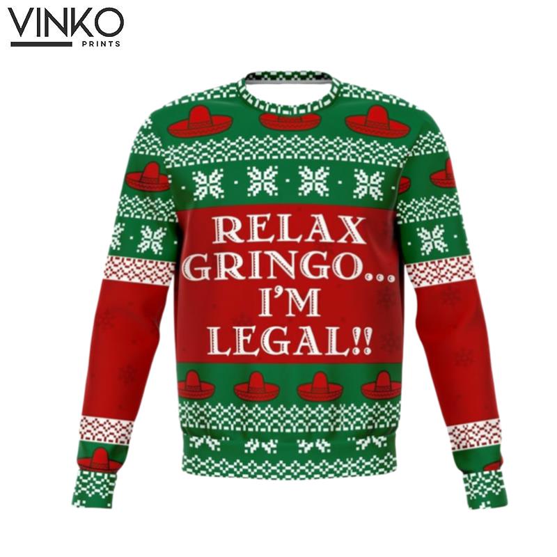 2022 Relax Gringo Funny Ugly Christmas Sweater