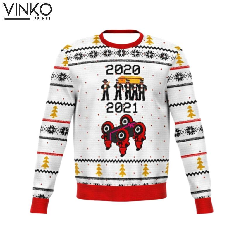 2022 Squid African Coffin Boys 3D Ugly Christmas Sweater