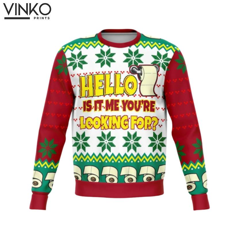 2022 Tissue Hello Unisex Holiday Ugly Christmas Sweater