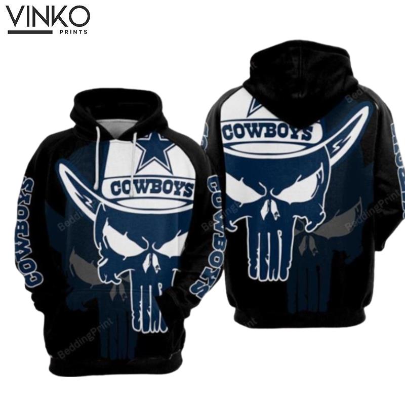 31096 Dallas Cowboys Skull Nfl Champions Hoodie