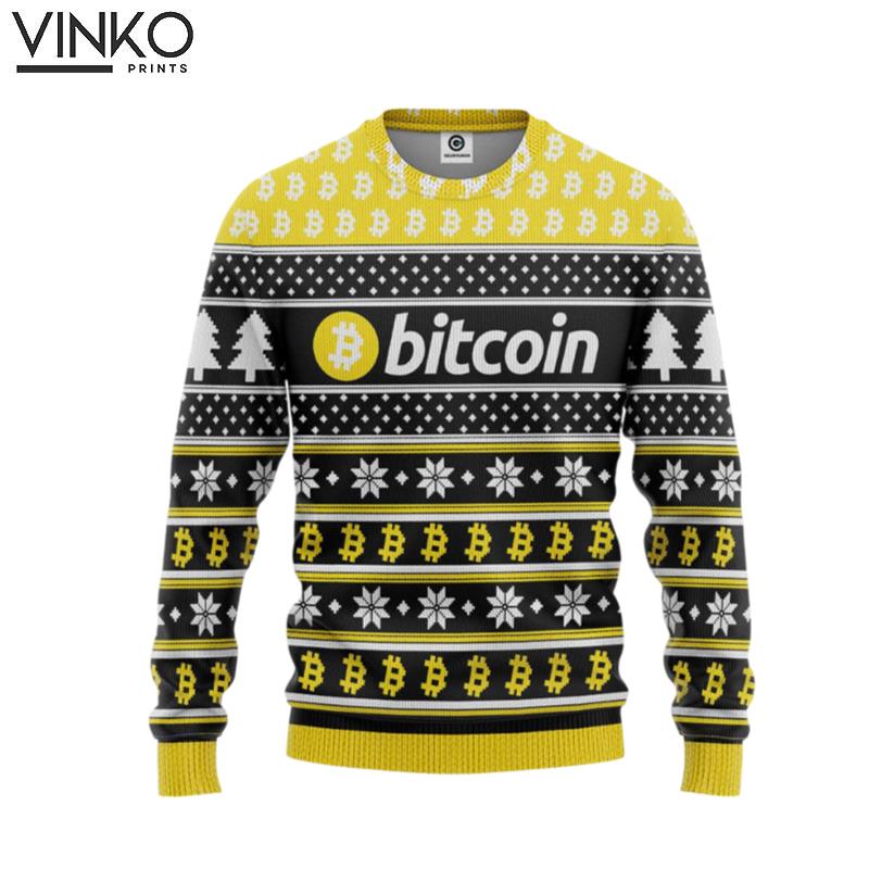 3D Bitcoin Christmas Custom Cosplay Ugly Christmas Sweater