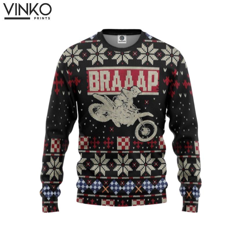 3D Braaap Black Ugly Christmas Sweater