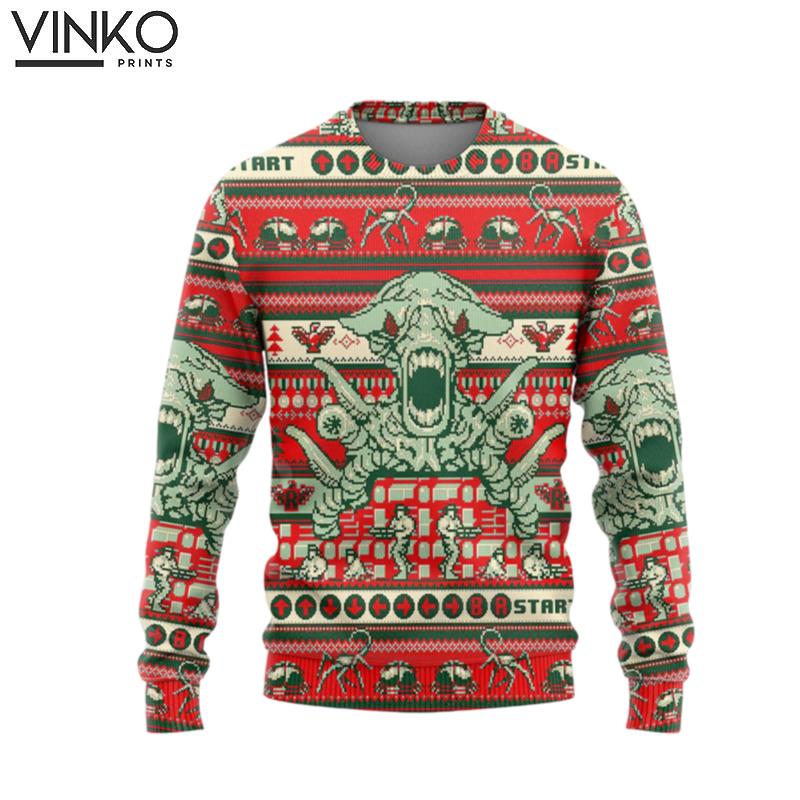 3D Contra Ugly Christmas Sweater