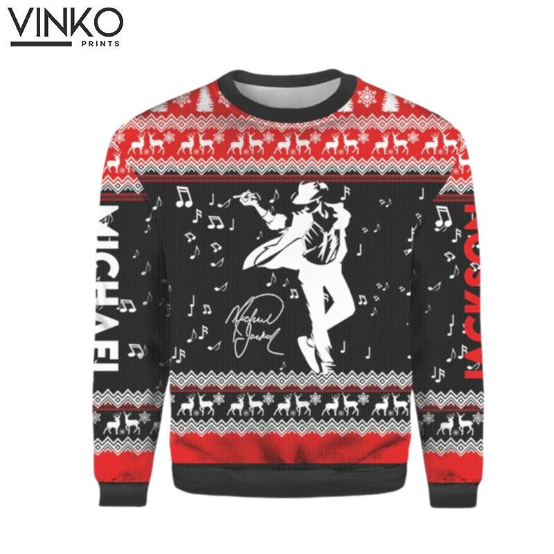 3D Gift Shirt MJ Dancing 3D Ugly Christmas Sweater