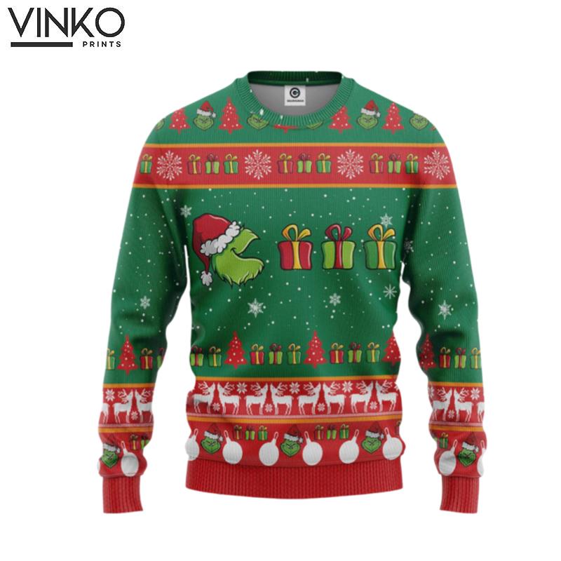 3D Grinched Man Ugly Christmas Sweater