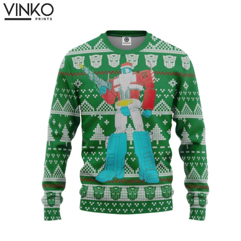 3D Optimus Prime Xmas Ugly Christmas Sweater