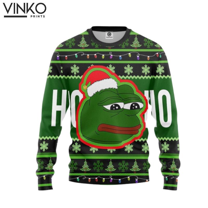 3D Pepe Frog Xmas Ugly Christmas Sweater