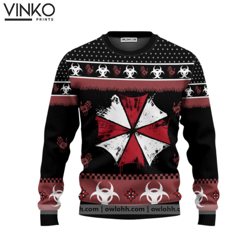 3D Resident Evil Ugly Christmas Sweater