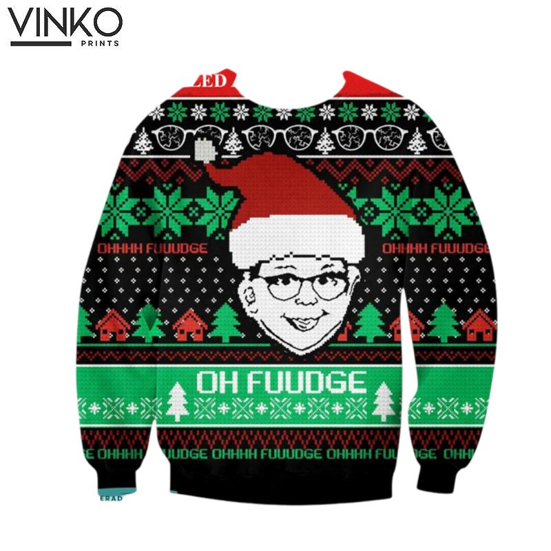 A Christmas Story Oh Fudge Christmas 3D Ralphie Christmas Ugly Christmas Sweater