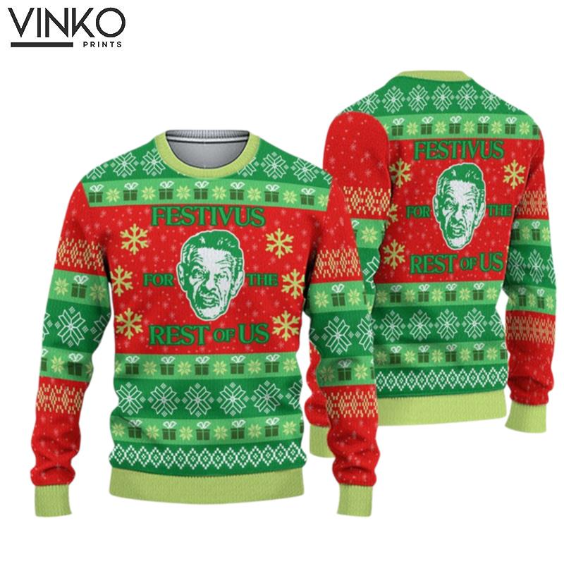 A Festivus for the Rest 3D Ugly Christmas Sweater