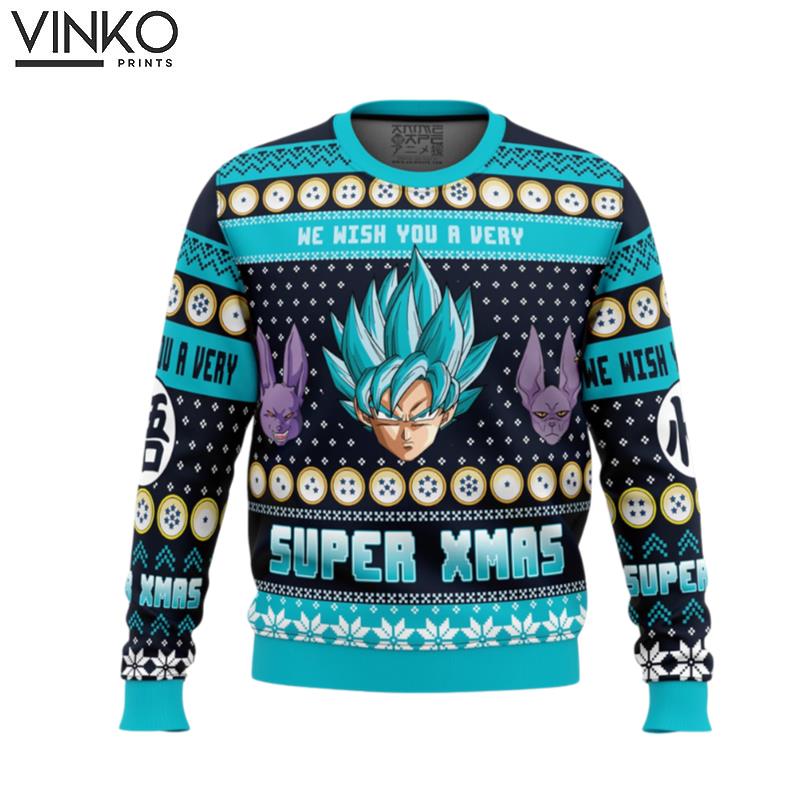 A Very Saiyan Christmas Dragon Ball Z Ugly Christmas Sweater