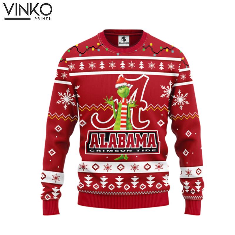 Alabama Crimson Tide Funny Grinch Ugly Christmas Sweater