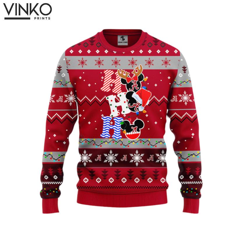 Alabama Crimson Tide Hohoho Mickey Ugly Christmas Sweater