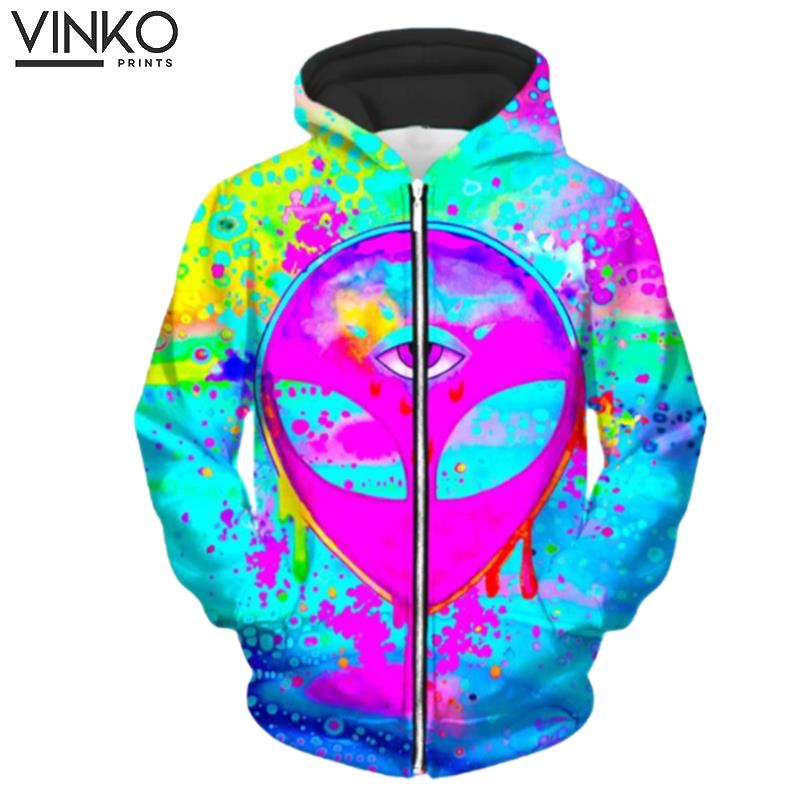 Alien Melt Pink Up Hoodie