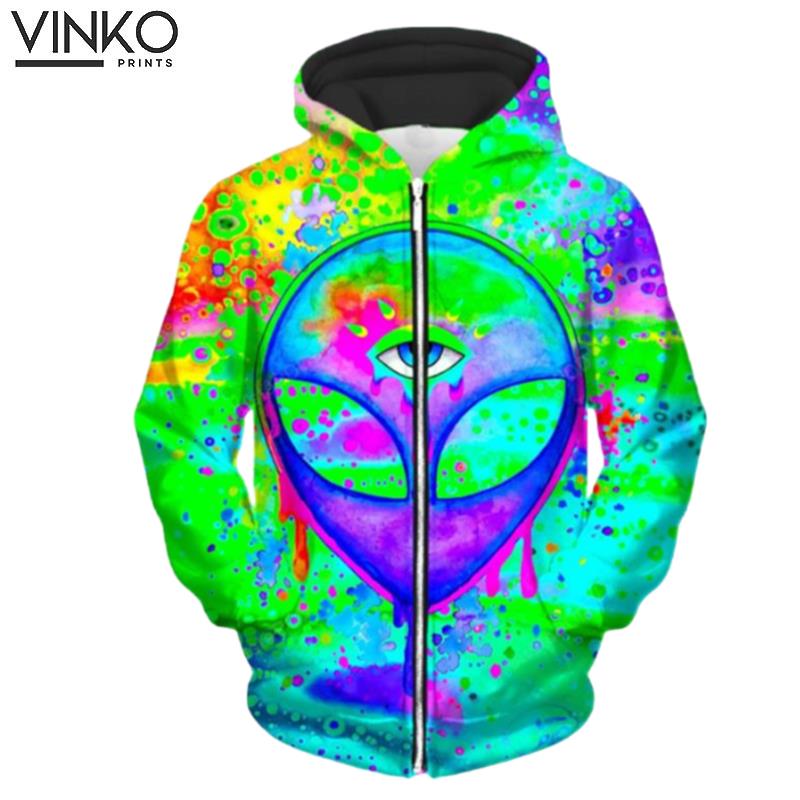 Alien Melt Purple Up Hoodie