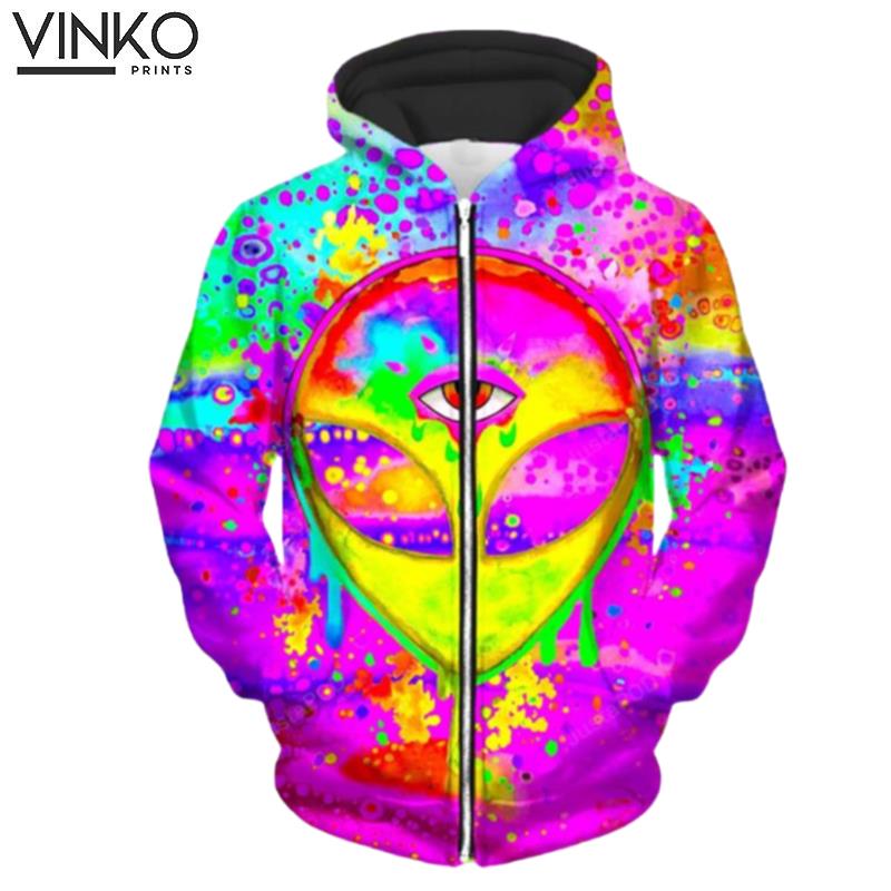 Alien Melt Yellow Up Hoodie