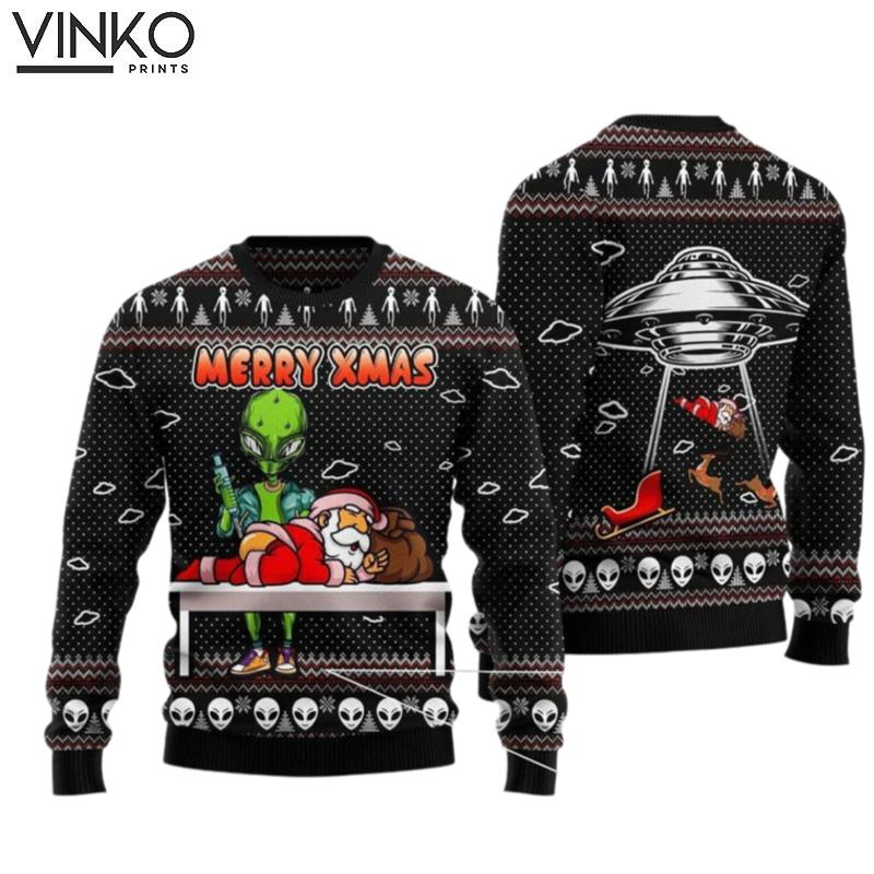 Alien Merry Xmas Darth Vader Ugly Christmas Sweater