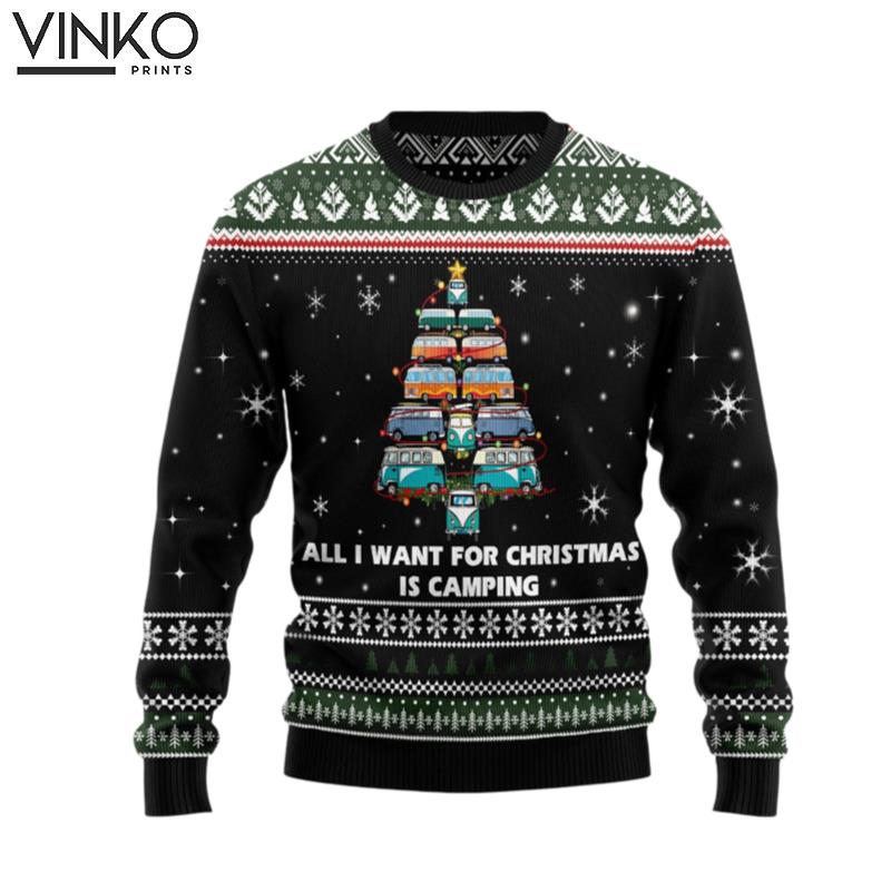 All I Want For Christmas Is Camping G51021 Ugly Christmas Sweater