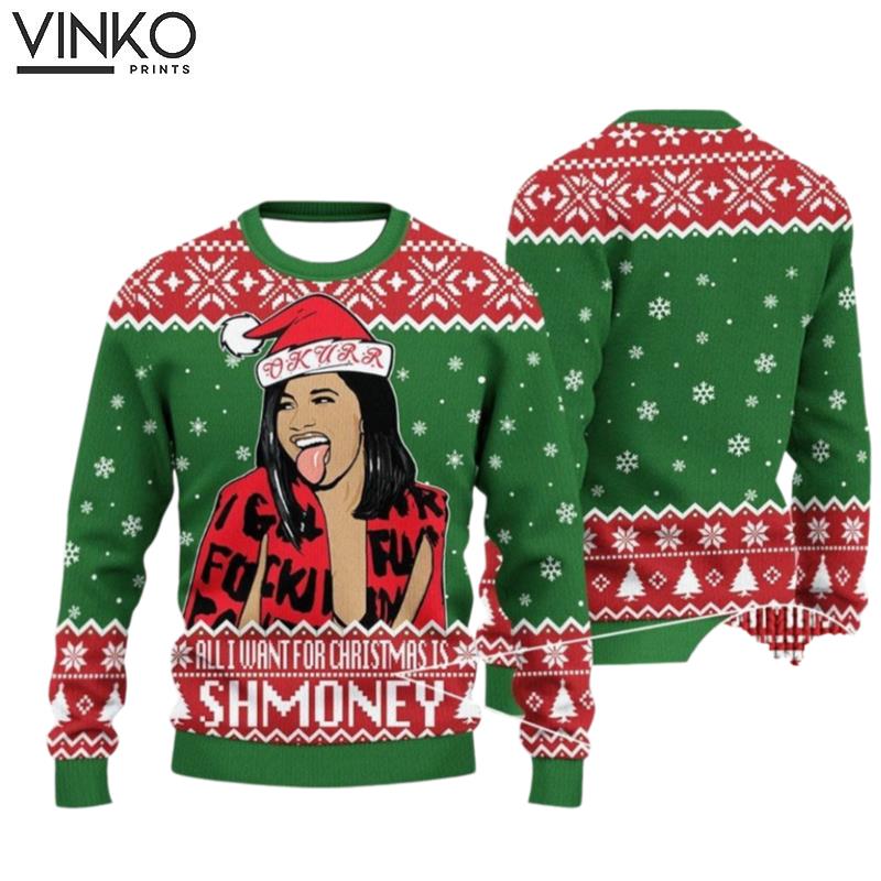 All I Want For Christmas Is Shmoney Fleece 3D Ugly Christmas Sweater