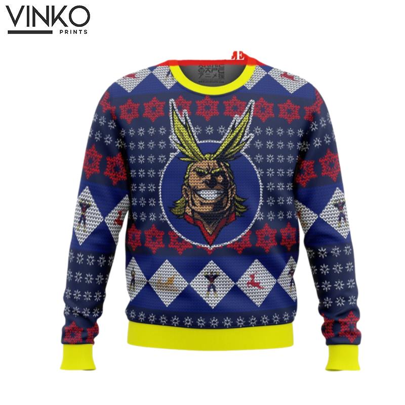 All Might My Hero Academias My Hero Academias Ugly Christmas Sweater