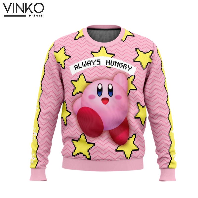 Always Hungry Kirby Ugly Christmas Sweater