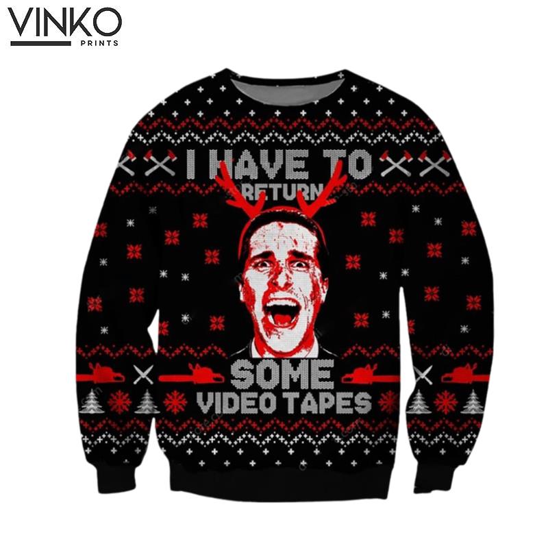 American Psycho Pattern Ugly Christmas Sweater