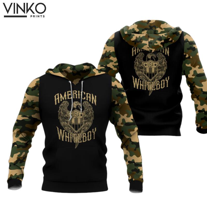 American Whiteboy Black Camo Hoodie