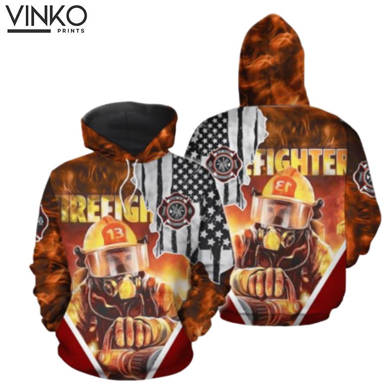 Amzing Us Firefighter Hoodie