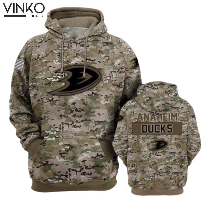 Anaheim Ducks Camouflage Veteran Hoodie