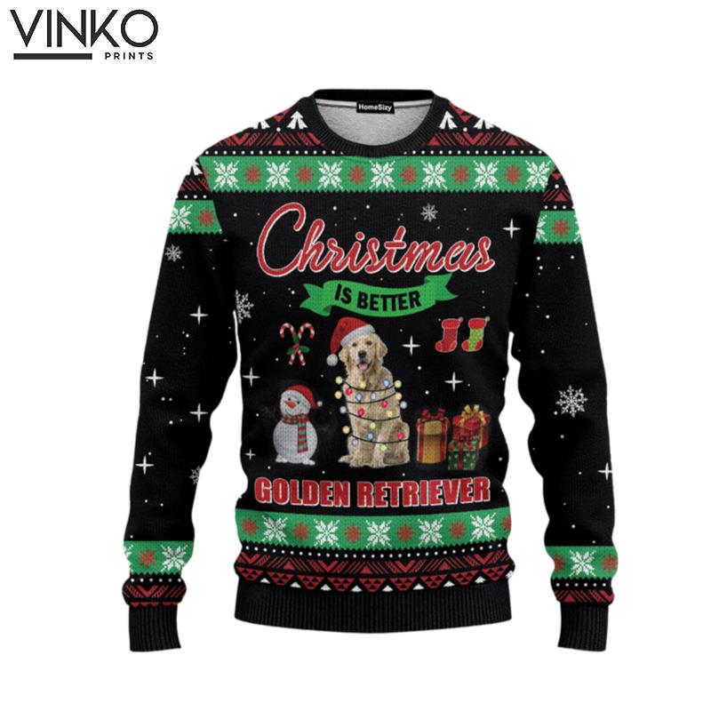 Animal Christmas Is Better With Golden Retriever Ugly Christmas Sweater