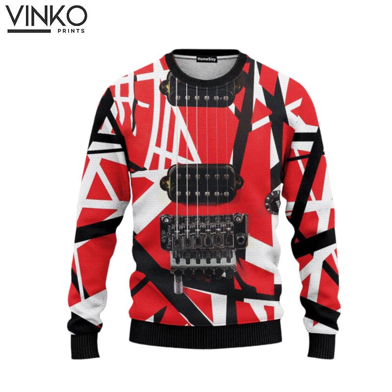 Animal Van Halen Guitar Ugly Christmas Sweater