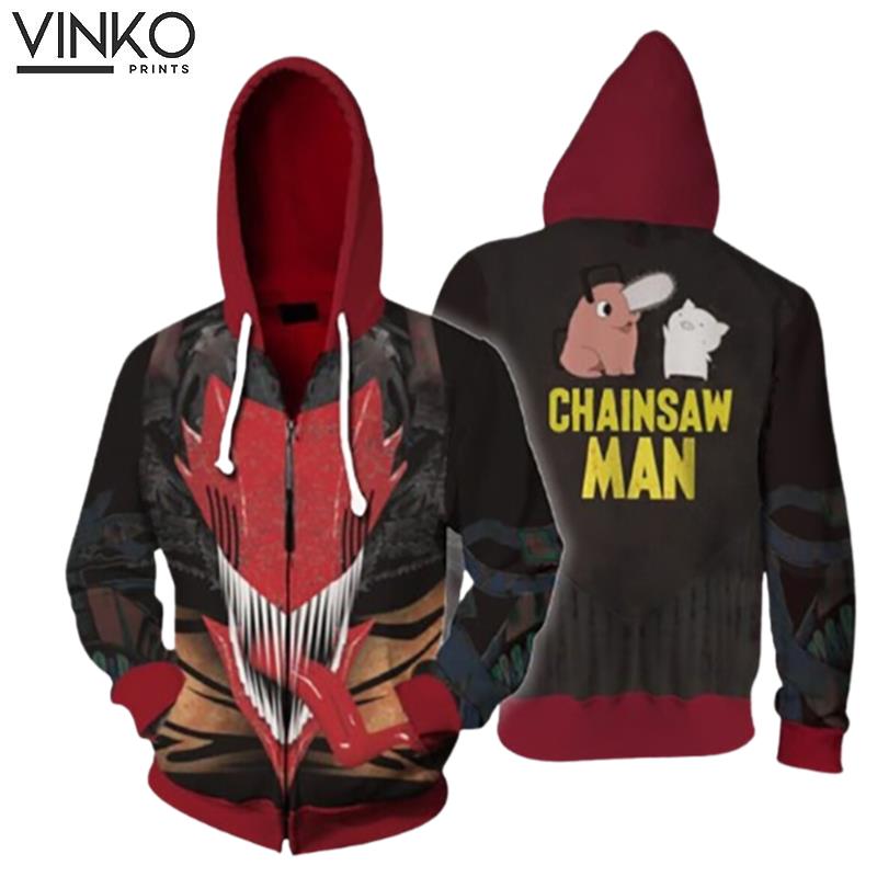 Anime Chainsaw Man Denji Makima Pochita 2 Hoodie