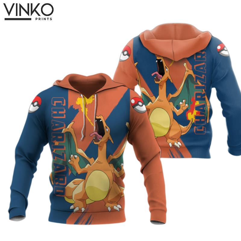 Anime Pokemon Charizard Kid Hoodie