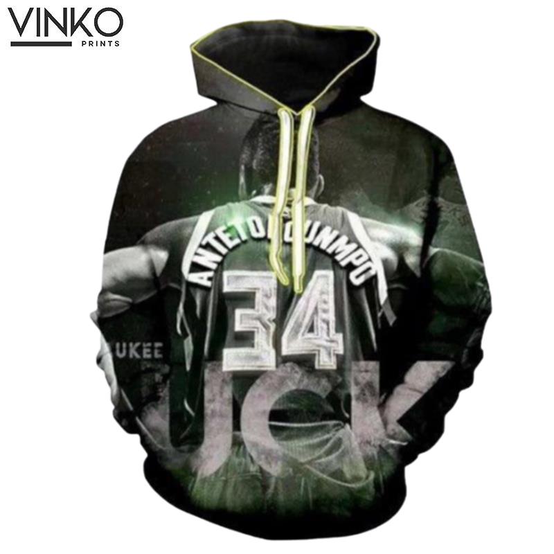 Antetokounmpo Milwaukee Bucks 34Th Hoodie