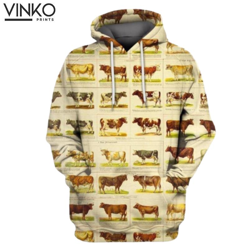 Aop Breeding Cows Hoodie