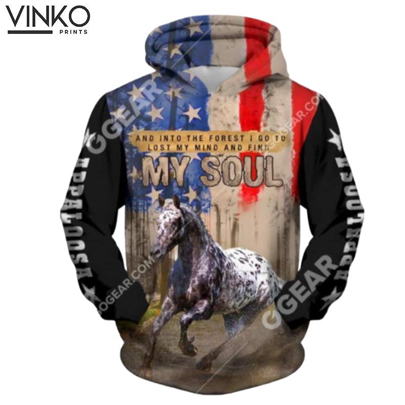 Appaloosa Horse Run Find My Soul And Pered Custom Graphic Hoodie