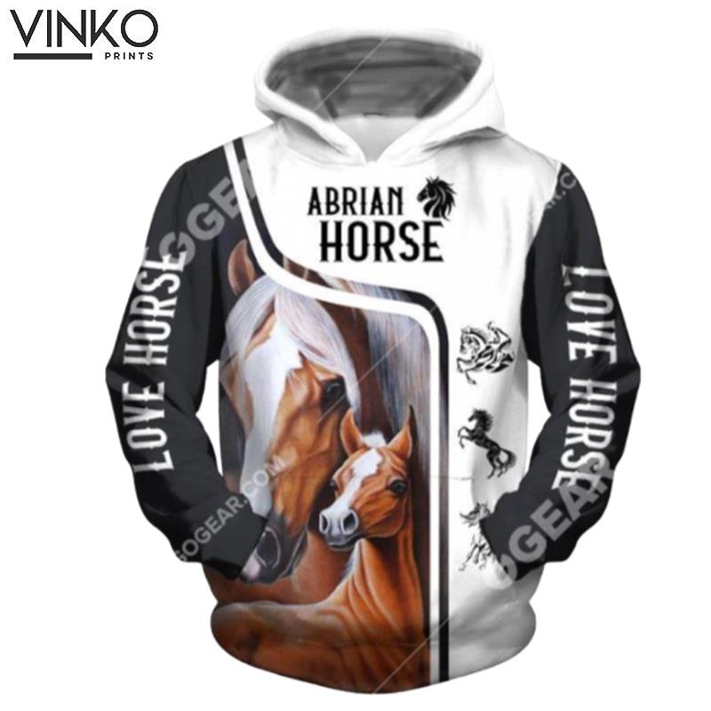 Arabian Baby Horse And Mommy Horse And Pered Custom Graphic Hoodie