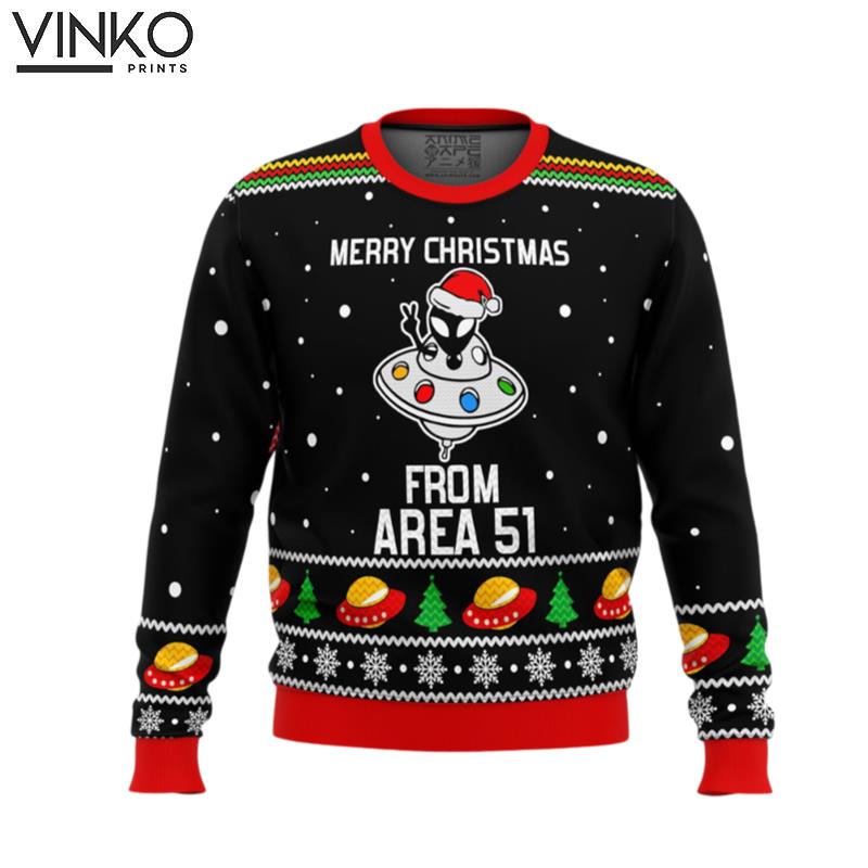 Area 51 Aliens Ugly Christmas Sweater