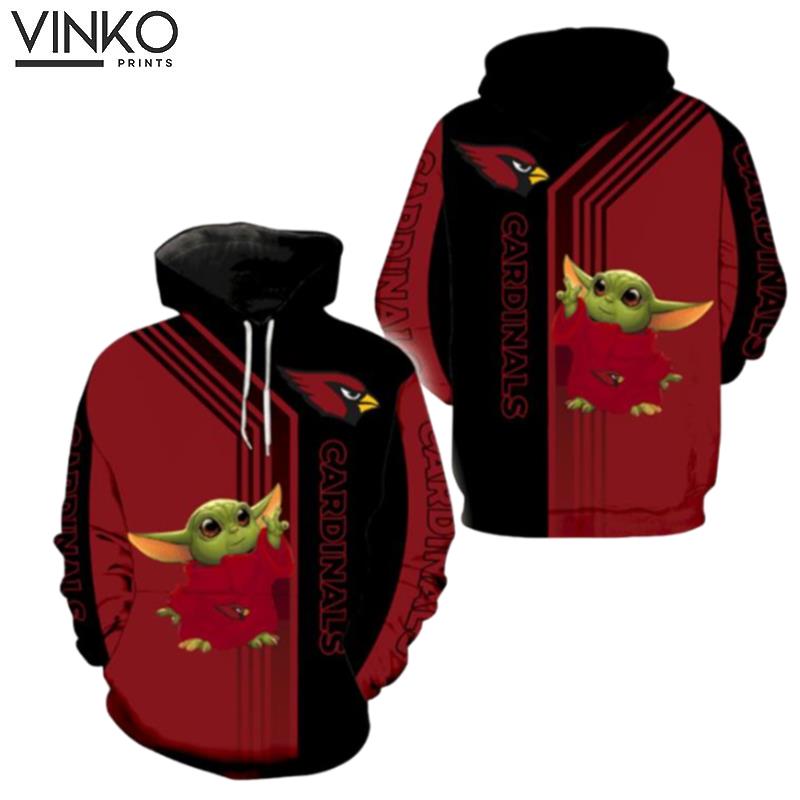 Arizona Cardinals Baby Yoda For Men And Women Hoodie