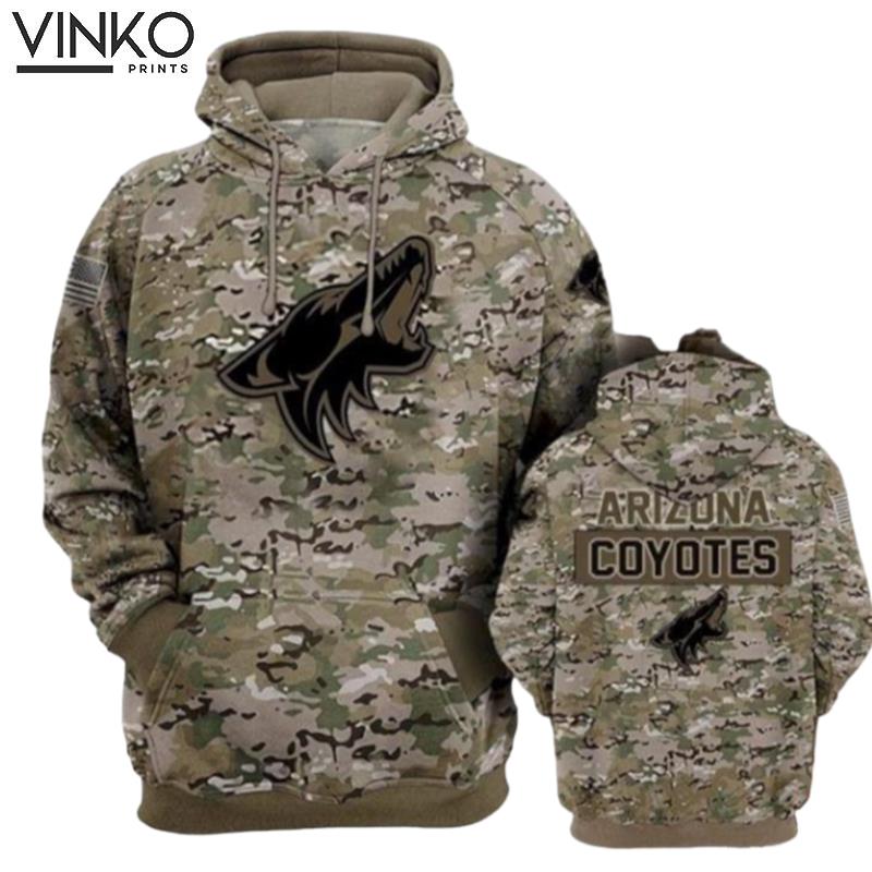 Arizona Coyotes Camouflage Veteran Hoodie