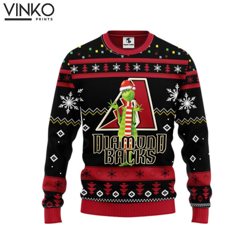 Arizona Diamondbacks Funny Grinch Ugly Christmas Sweater