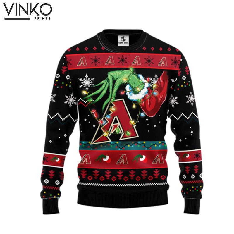 Arizona Diamondbacks Grinch Ugly Christmas Sweater