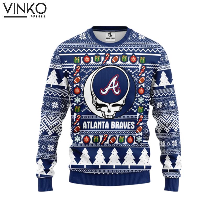 Atlanta Braves Grateful Dead Ugly Ugly Christmas Sweater