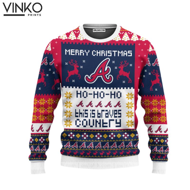 Atlanta Braves Merry Christmas Ugly Christmas Sweater