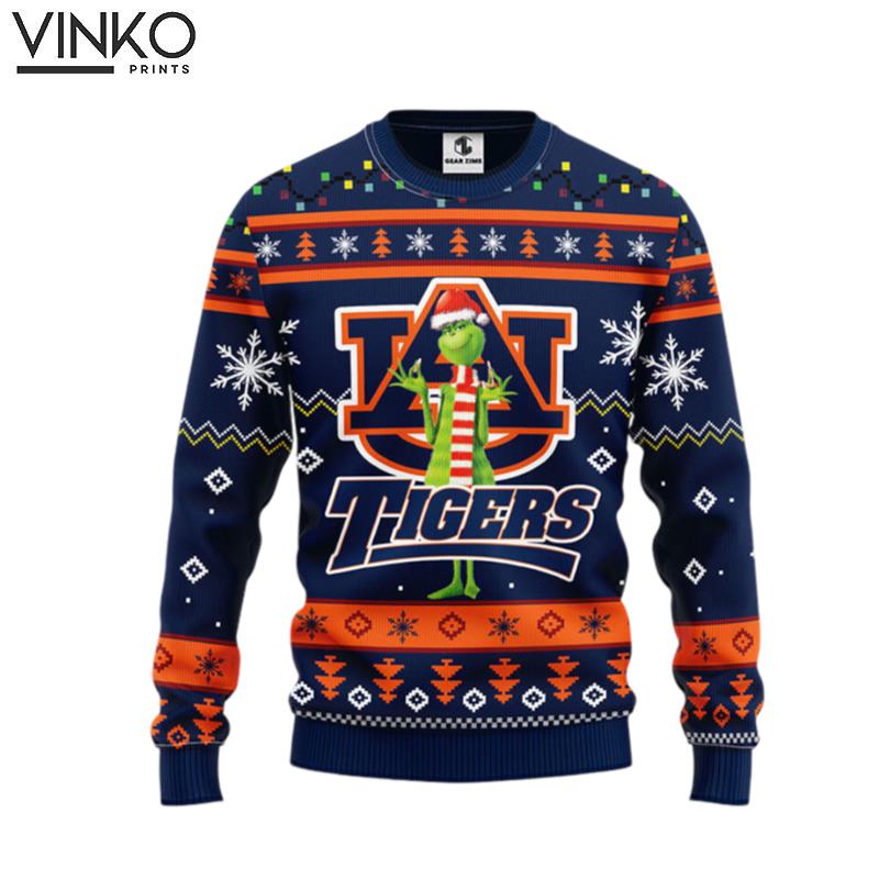 Auburn Tigers Funny Grinch Ugly Christmas Sweater